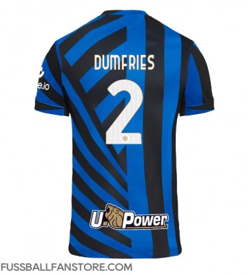 Inter Milan Denzel Dumfries #2 Replik Heimtrikot 2024-25 Kurzarm